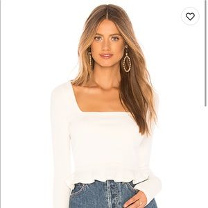 Superdown Priscilla Ribbed Top- Size S